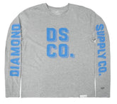 "Diamond Supply Co. DSCO Graphic Logo Gray Long Sleeve Tee - Premium Streetwear Essential